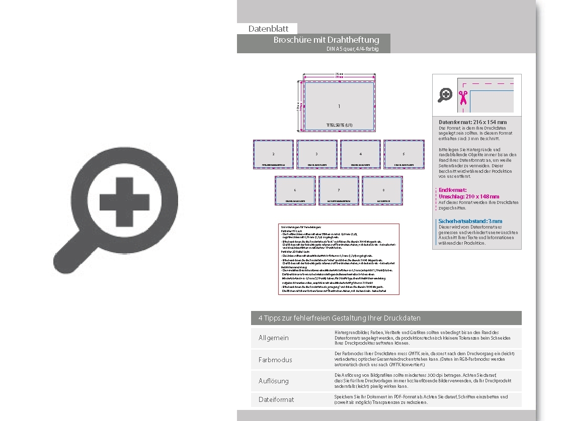 Product Bild brosch__re_mit_drahtheftung__endformat_din_a5_quer__64-seitig
