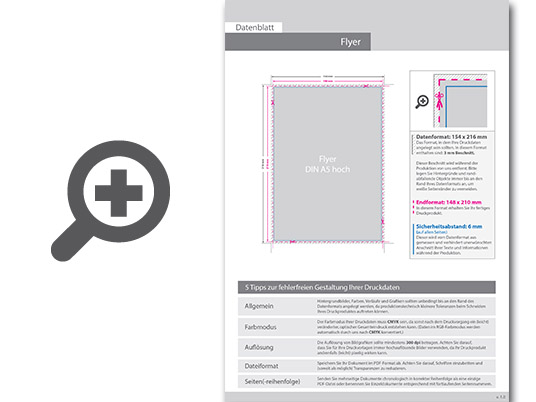Product Bild multiloft-flyer_din_a5_hoch_(14_8_cm_x_21_0_cm)_einseitig_folienkaschiert_mit_softfeel-folie__4_4_farbig_(beidseitiger_druck)