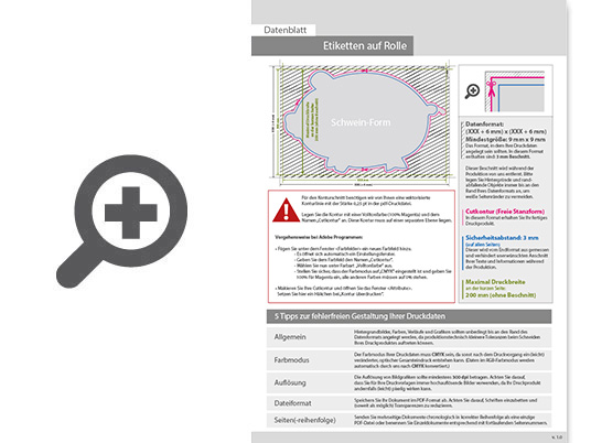 Product Bild hochwertige_etiketten_auf_rolle_in_schwein-form