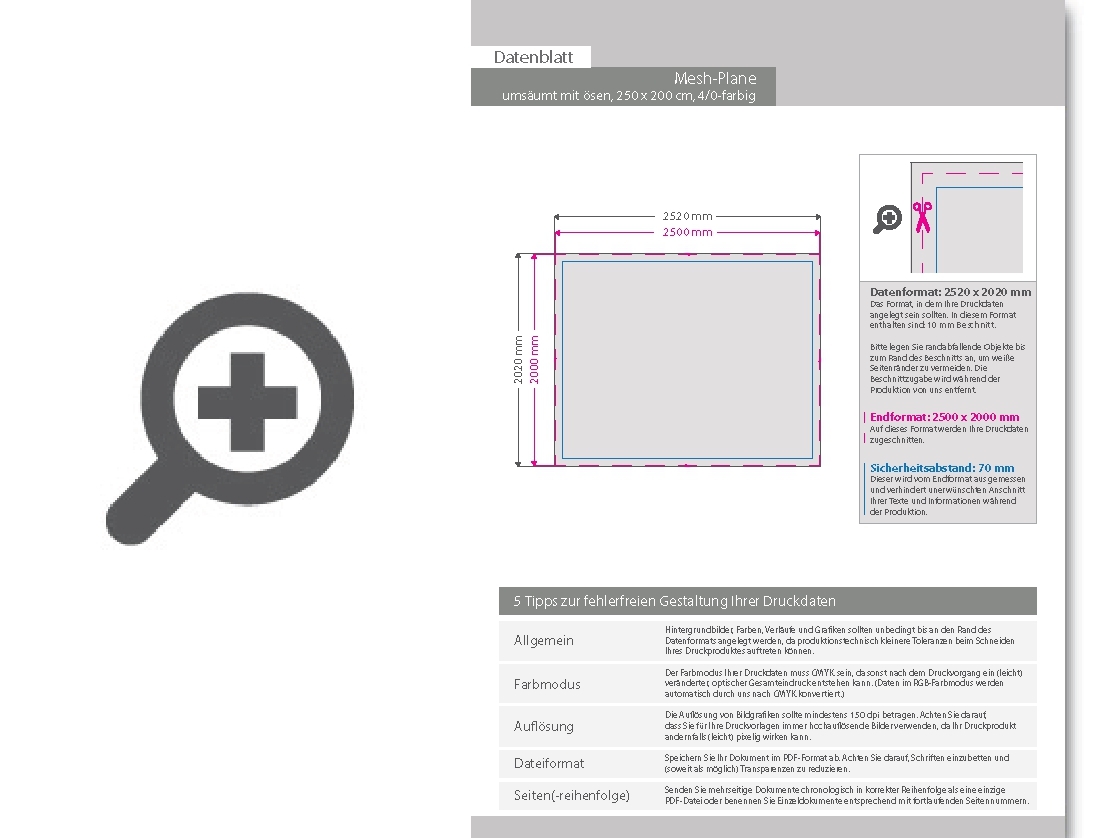 Product Bild hochwertige_mesh-plane_250_x_200_cm__4_0-farbig_bedruckt__ums__umt_+___sen_im_abstand_von_50_cm_links_und_rechts