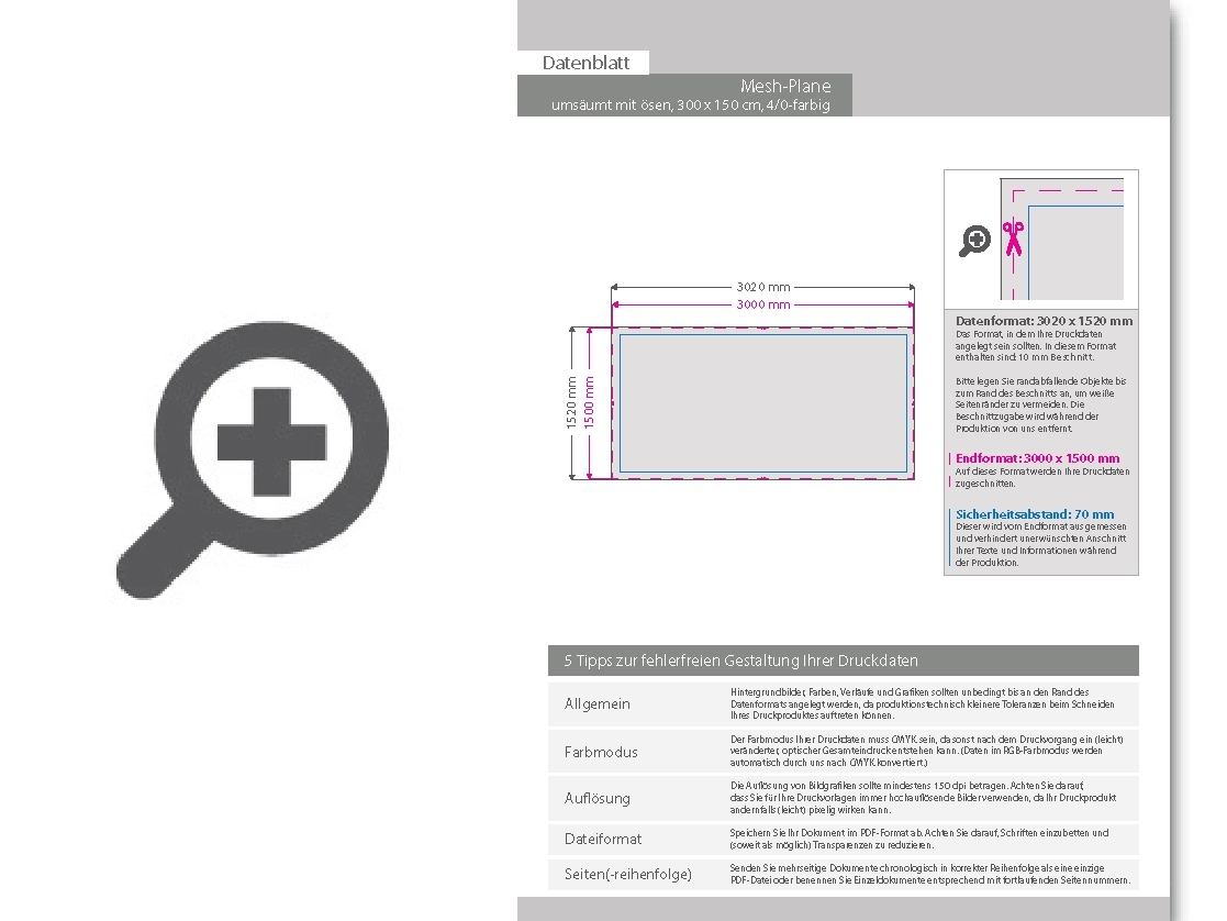 Product Bild hochwertige_mesh-plane_300_x_150_cm__4_0-farbig_bedruckt__ums__umt_+___sen_im_abstand_von_50_cm_links_und_rechts