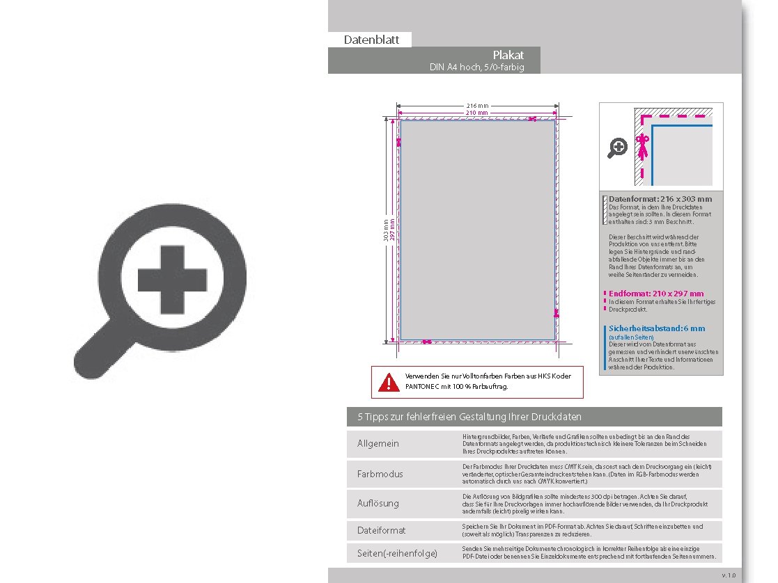 Product Bild plakat_din_a4_hoch_(210_x_297_mm)_einseitig_5_0-farbig_bedruckt_(cmyk_4-farbig_+_1_sonderfarbe_hks_oder_pantone)